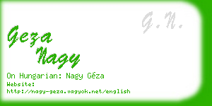 geza nagy business card